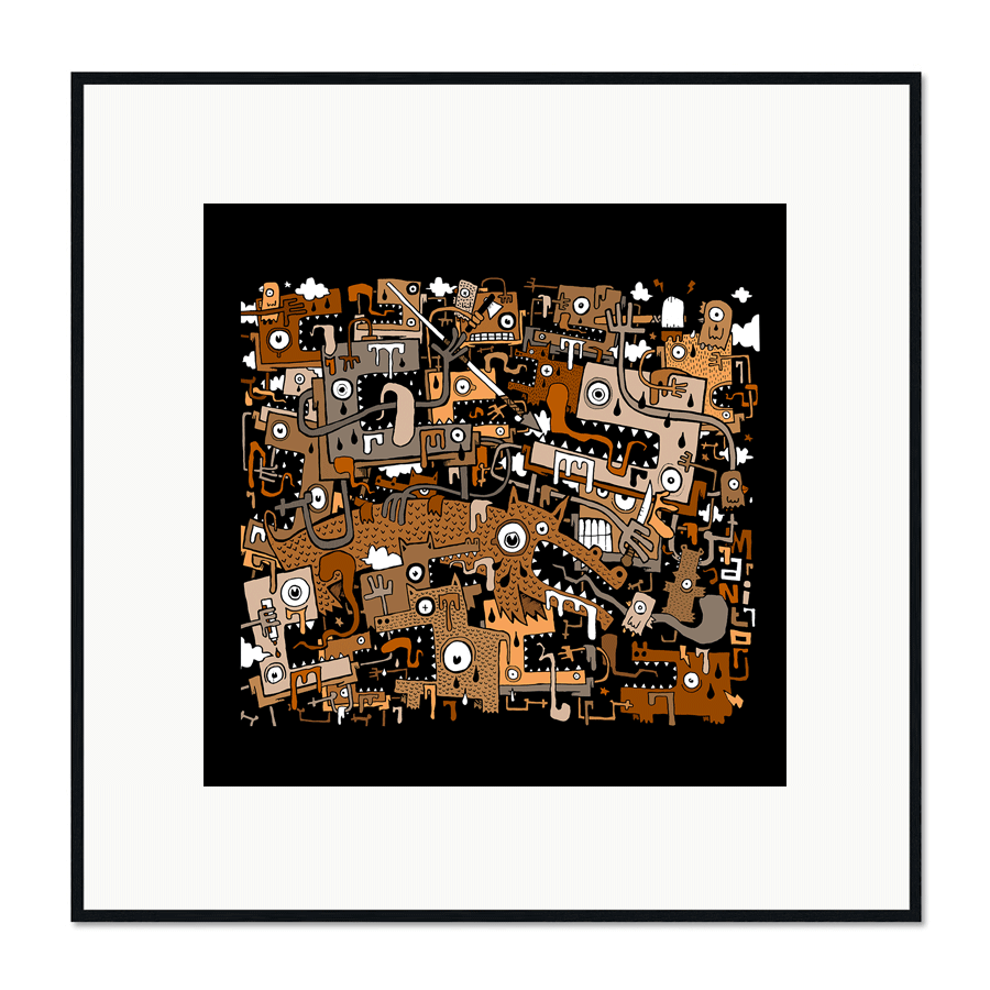 apachi Art Framed by Manito/Maneeto