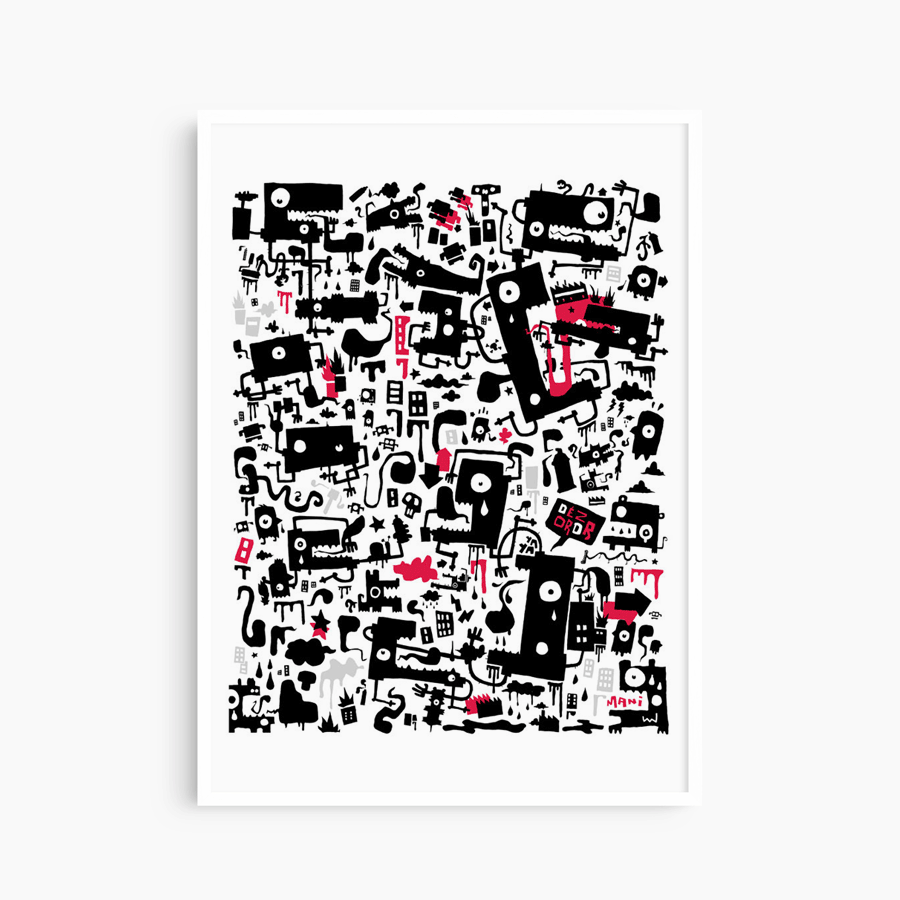 Dezordr Art Framed by Manito/Maneeto