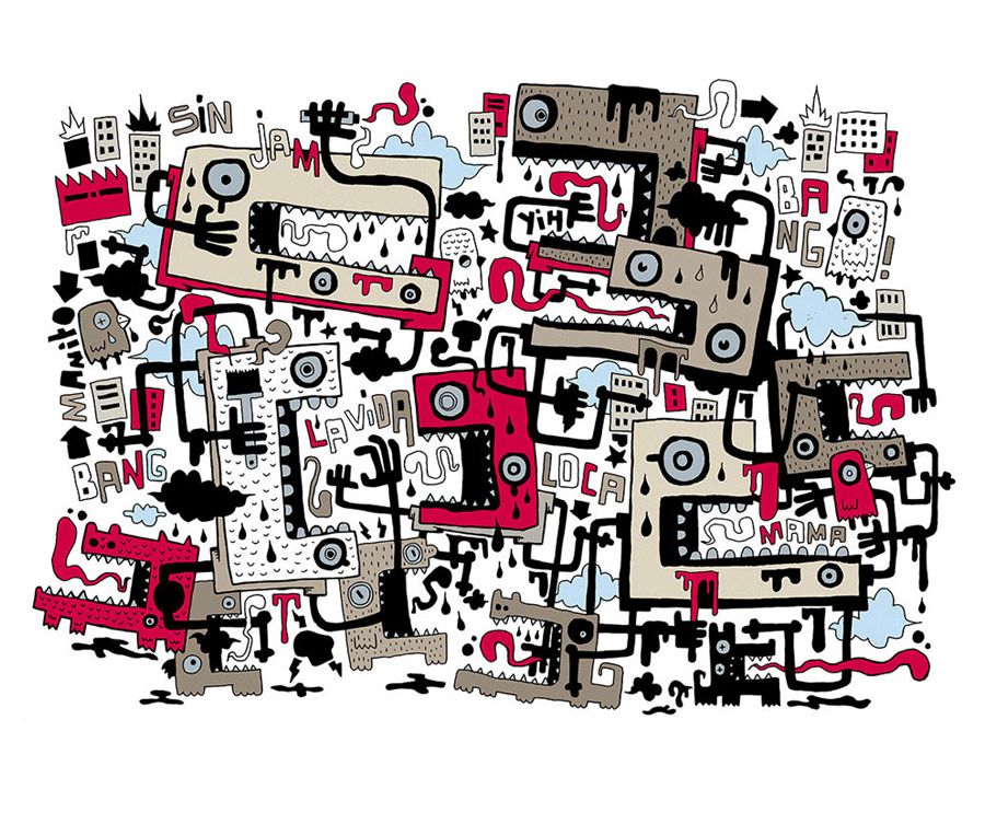 La Vida Loca Illustration Vector by Manito/Maneeto