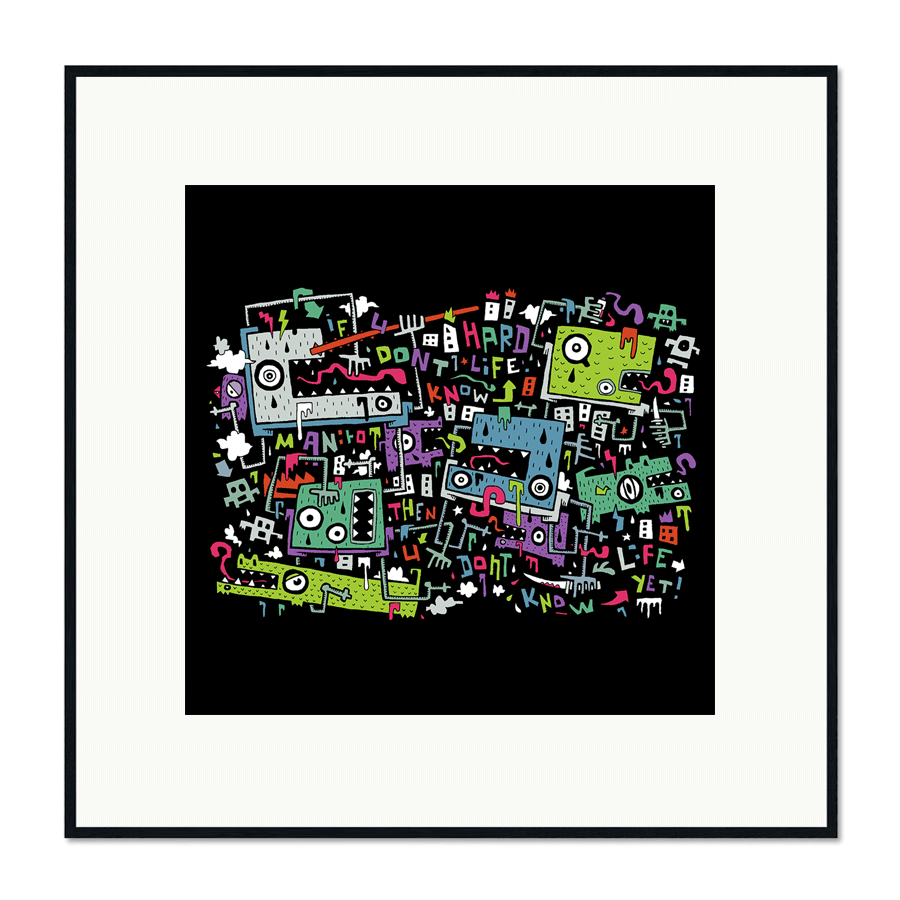 Life hard > Life Yet Art Framed by Manito/Maneeto