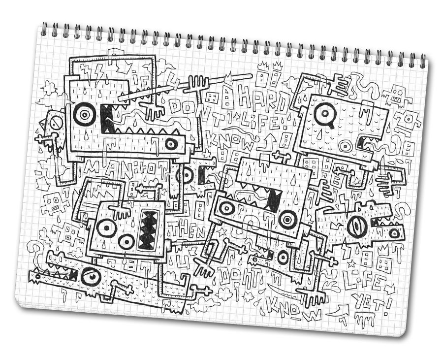 Life hard > Life Yet drawing Vector by Manito/Maneeto