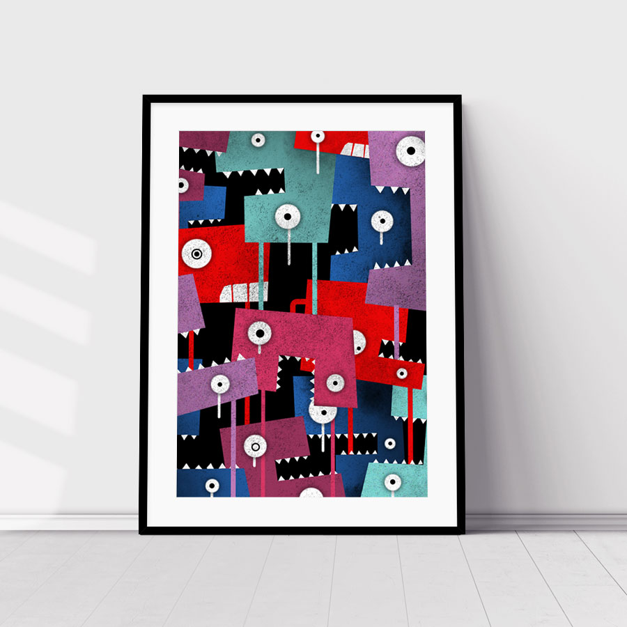 Monstroc Art Framed by Manito/Maneeto